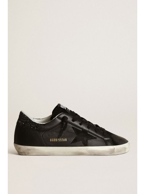 SUPERSTAR NAPPA UPPER SUEDE TOE AND STAR GLITTER HEEL - GOLDEN GOOSE