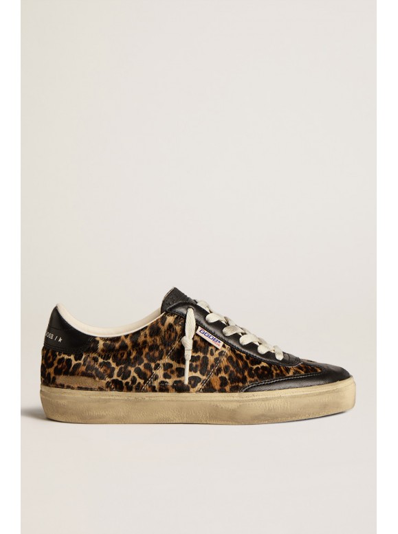 BASKETS SOUL STAR LÉOPARD HORSY UPPER LEATHER AND TONGUE NAPPA TOE - GOLDEN GOOSE
