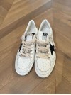 BASKETS BALL STAR LEATHER UPPER AND TOE GLITTER STAR - GOLDEN GOOSE