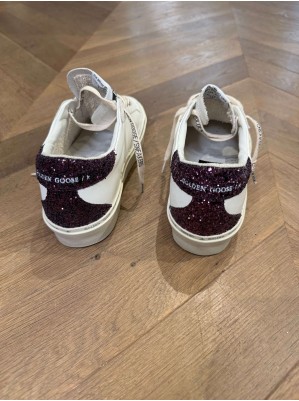 BASKETS HI STAR LEATHER UPPER GLITTER STAR - GOLDEN GOOSE