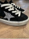 BASKETS HI STAR LEATHER UPPER GLITTER STAR NOIR - GOLDEN GOOSE