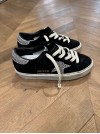 BASKETS HI STAR LEATHER UPPER GLITTER STAR NOIR - GOLDEN GOOSE