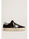 BASKETS HI STAR LEATHER UPPER GLITTER STAR NOIR - GOLDEN GOOSE