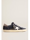 SUPERSTAR SUEDE UPPER LEATHER STAR AND GLITTER HEEL - GOLDEN GOOSE