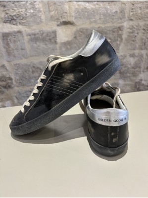 SUPERSTAR LEATHER UPPER AND TOE SUEDE STAR - GOLDEN GOOSE