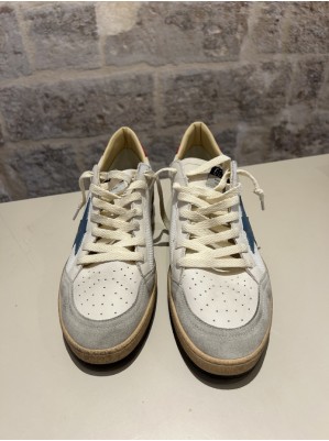 BALLSTAR NET UPPER SUEDE TOE LEATHER STAR - GOLDEN GOOSE