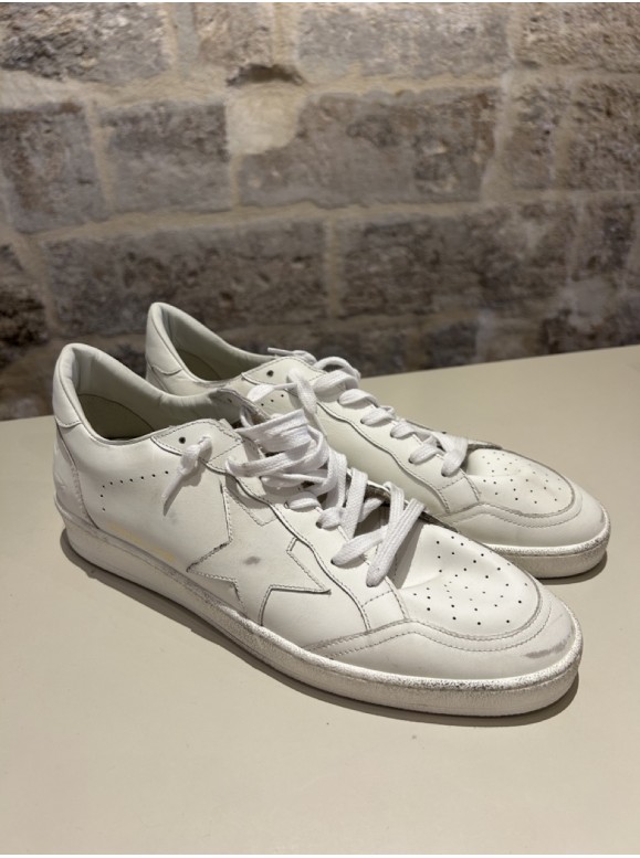 BALLSTAR LEATHER WHITE - GOLDEN GOOSE