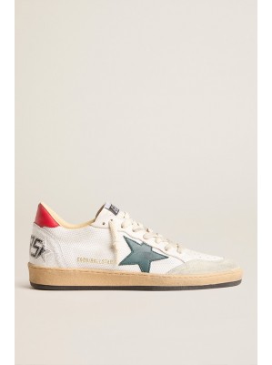 BALLSTAR NET UPPER SUEDE TOE LEATHER STAR - GOLDEN GOOSE