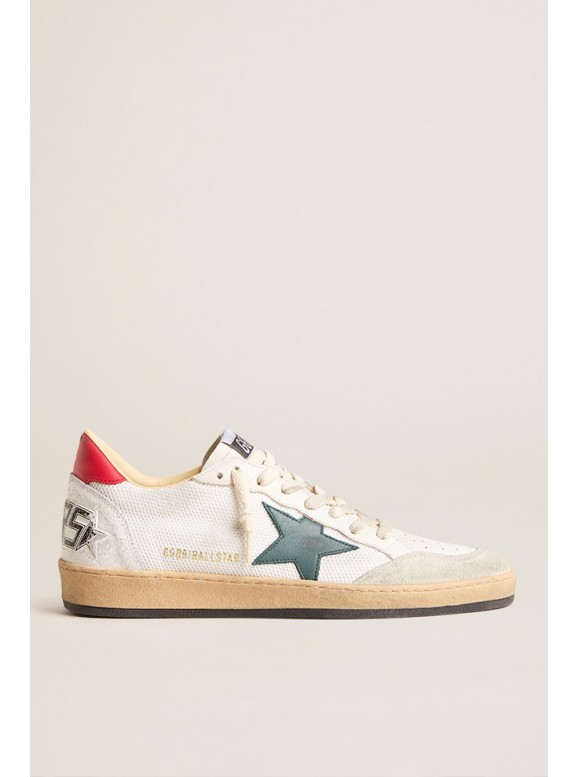 BALLSTAR NET UPPER SUEDE TOE LEATHER STAR - GOLDEN GOOSE