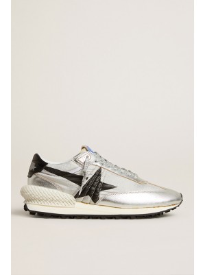 BASKETS RUNNING MARATHON NYLON SILVER - GOLDEN GOOSE