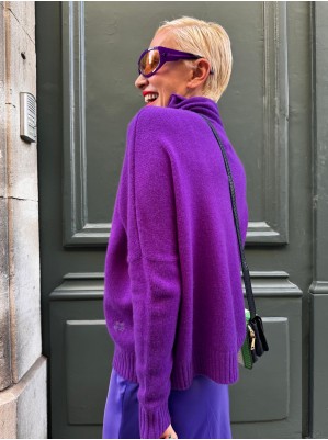 PULL COL ROULE TILA VIOLET - KUJTEN