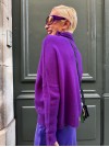 PULL COL ROULE TILA VIOLET - KUJTEN