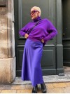 JUPE MIDI LENA VIOLET - SELECTED FEMME