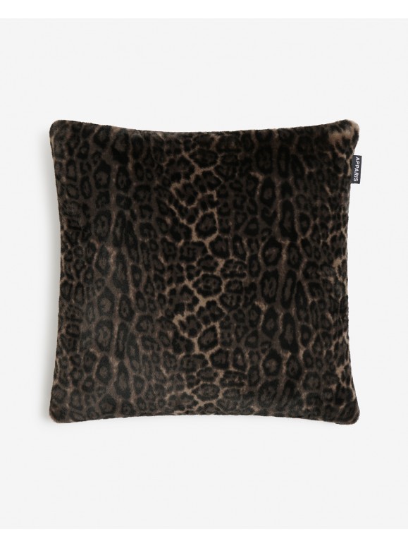 COUSSIN XXL FAUSSE FOURRURE JULES DARK LEOPARD - APPARIS