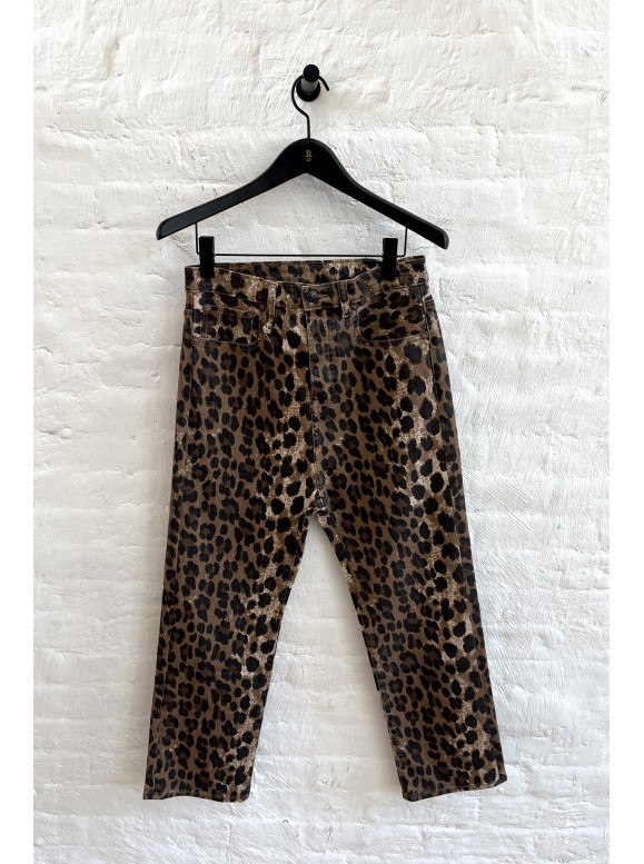 JEAN TAILORED DROP LEOPARD