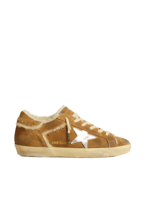 BASKETS SUPER-STAR SUEDE AND FUR - GOLDEN GOOSE