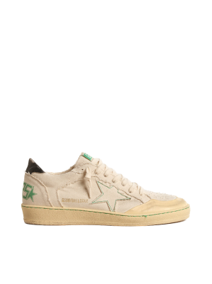 BASKETS BALL-STAR EN TOILE VANILLE - GOLDEN GOOSE