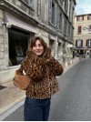 MANTEAU COURT ELIS LEOPARD - APPARIS