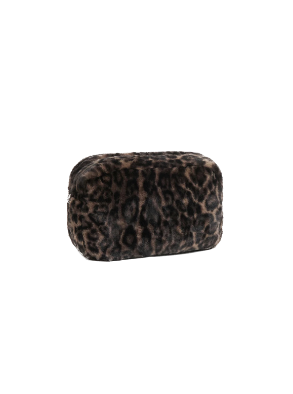 POCHETTE FAUSSE FOURRURE JUMBO DARK LEOPARD - APPARIS