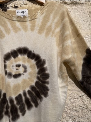 PULL MELA SUNNY TIE AND DYE MARRON - KUJTEN