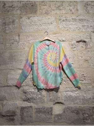 PULL MELA SUNNY TIE AND DYE MULTICOLORE - KUJTEN