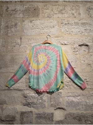 PULL MELA SUNNY TIE AND DYE MULTICOLORE - KUJTEN