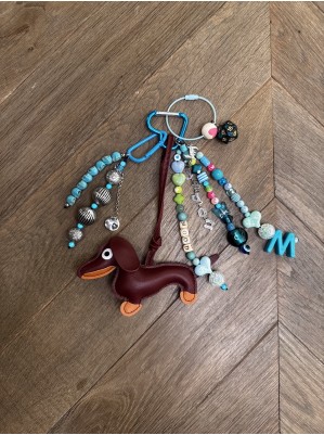 GRIGRI DE SAC DOG MOOD TURQUOISE - CARLINE