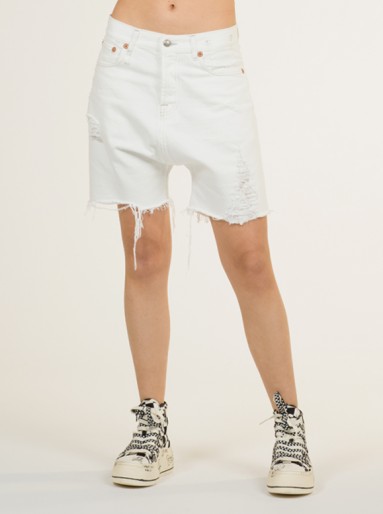 MARKY DROP SHORT EN DENIM BLANC - R13